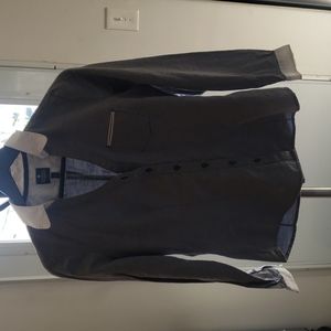 Express button down black and white shirt